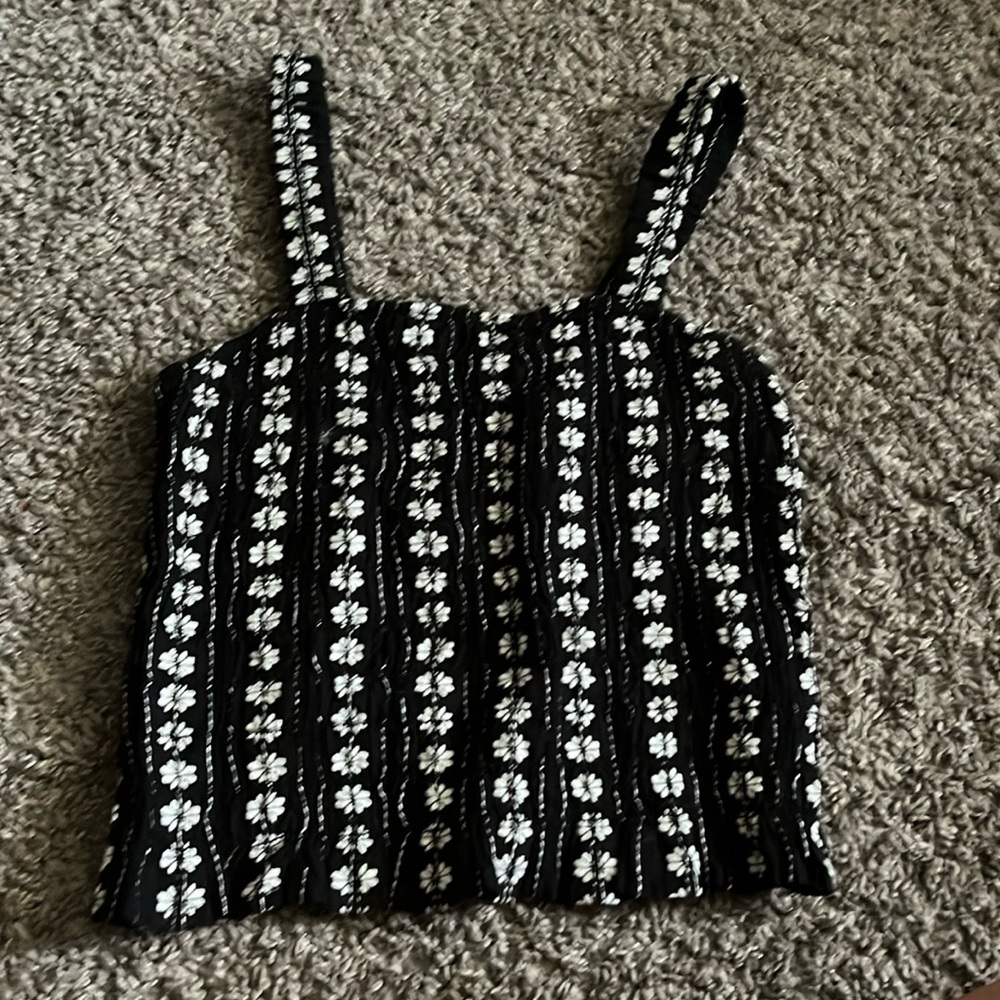 Going out Tank Top  Black and White